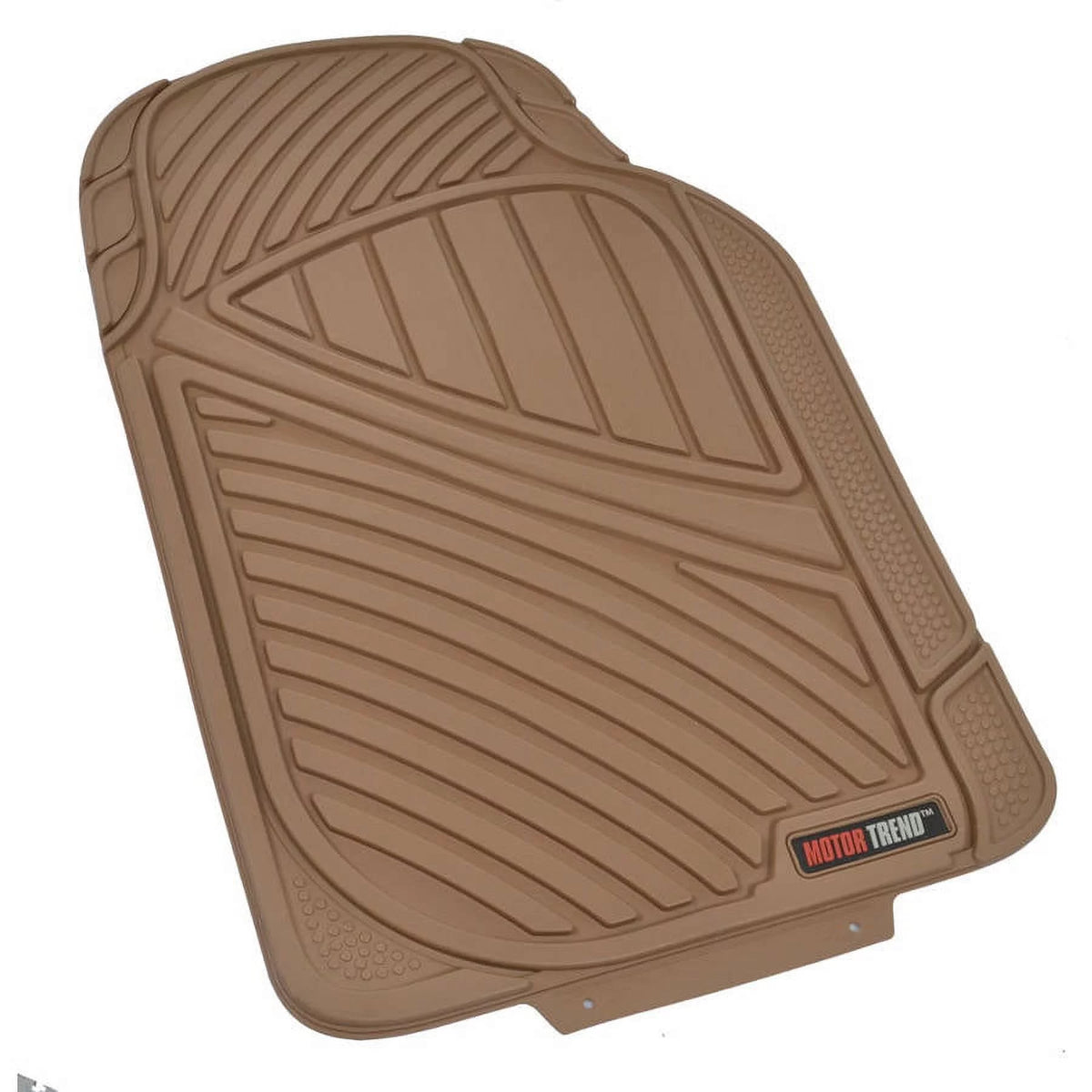 Black Beige Gray Rubber Car Floor Mats with Trunk Cargo Mat, 4 Pieces X1267