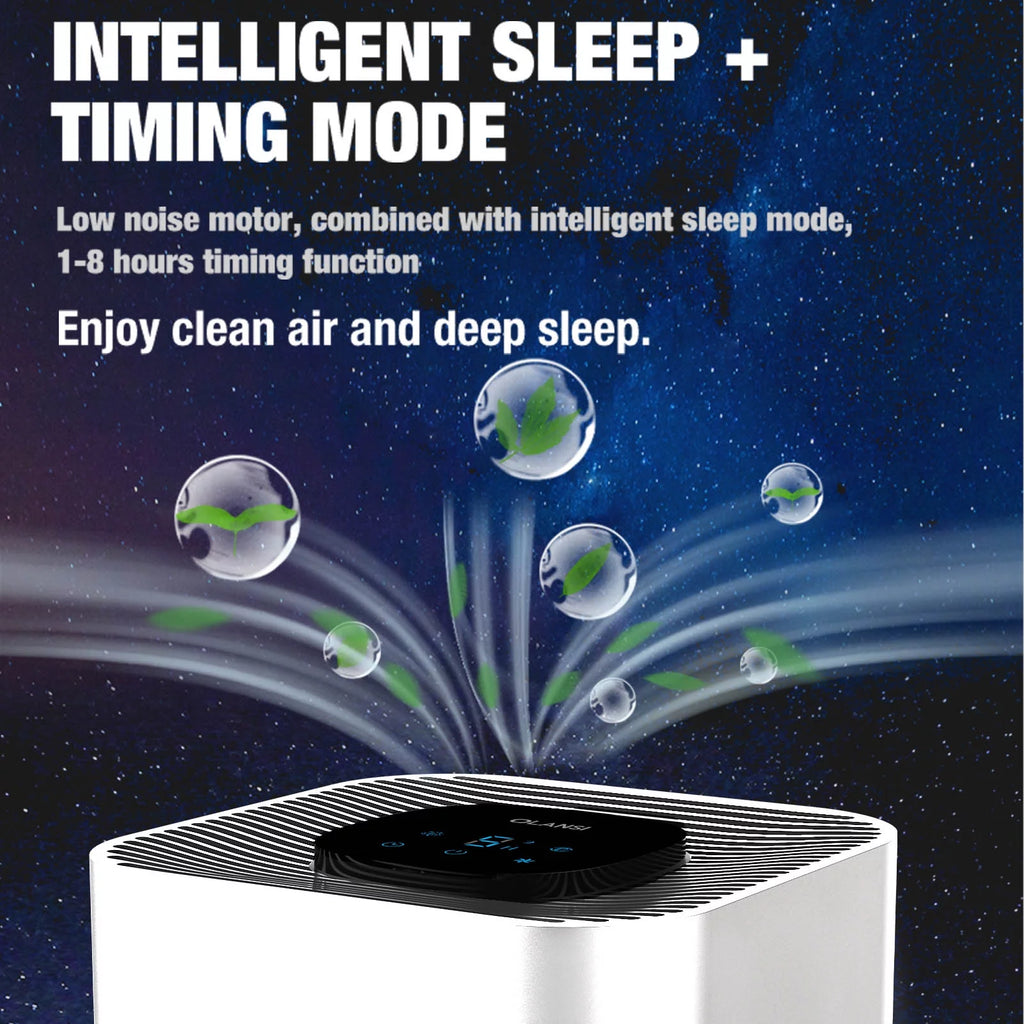 HEPA Air Purifier with H13 True Filter, 24H Timer, Quiet Sleep Mode, White P416701
