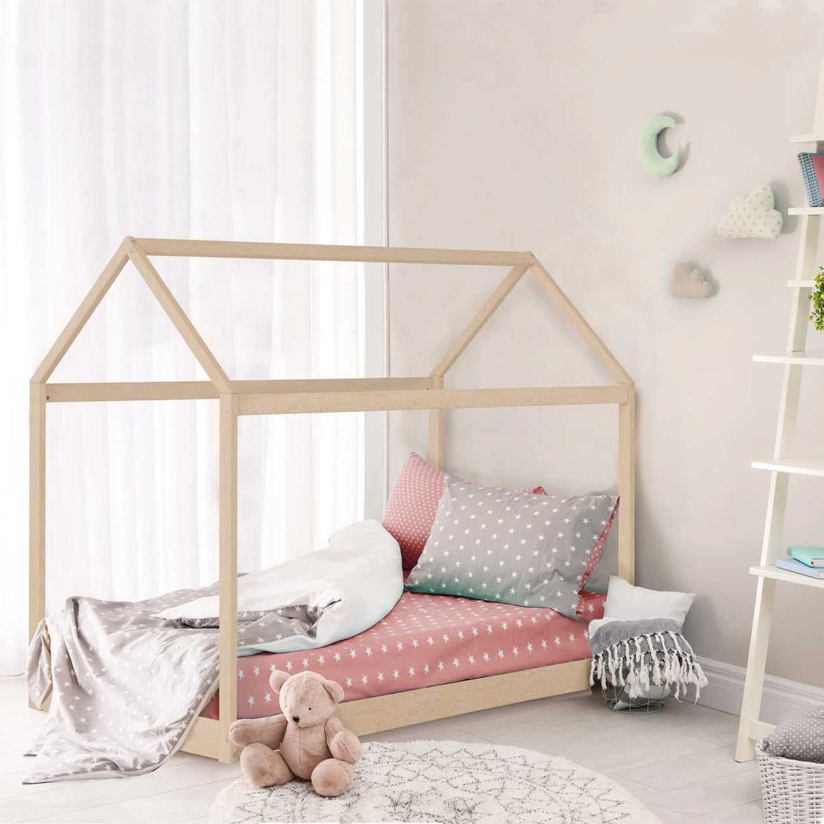 Pink Canopy Twin Bed C78678