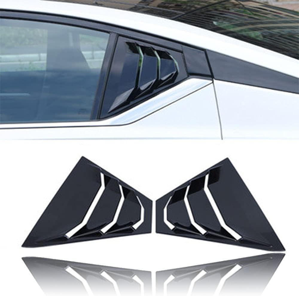 ABS Carbon Fiber Print Rear Side Window Louvers D962