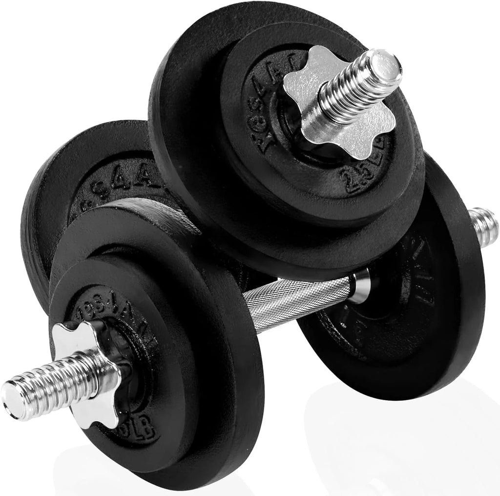 50 lbs Adjustable Cast Iron Dumbbell Set M801