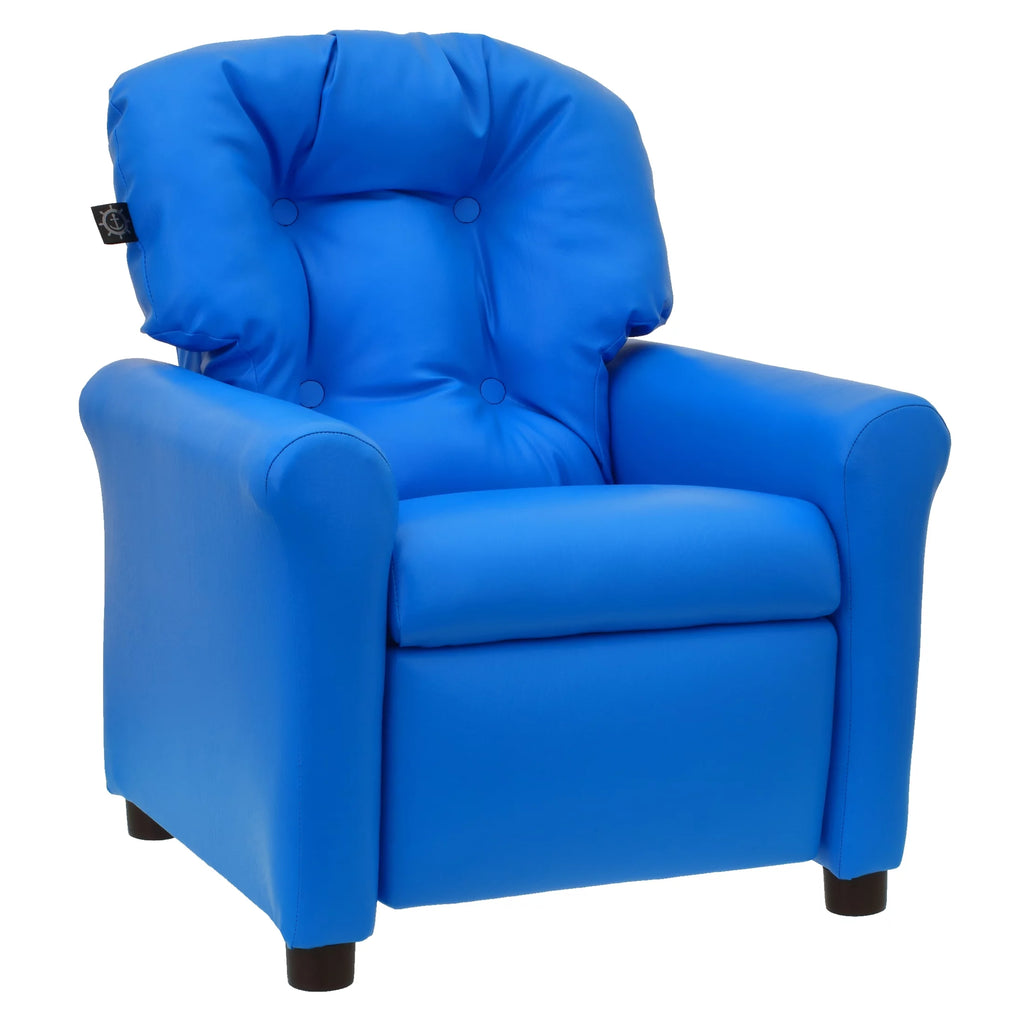 Kids Recliner Chair Polyester Linen Retro Orange O87441