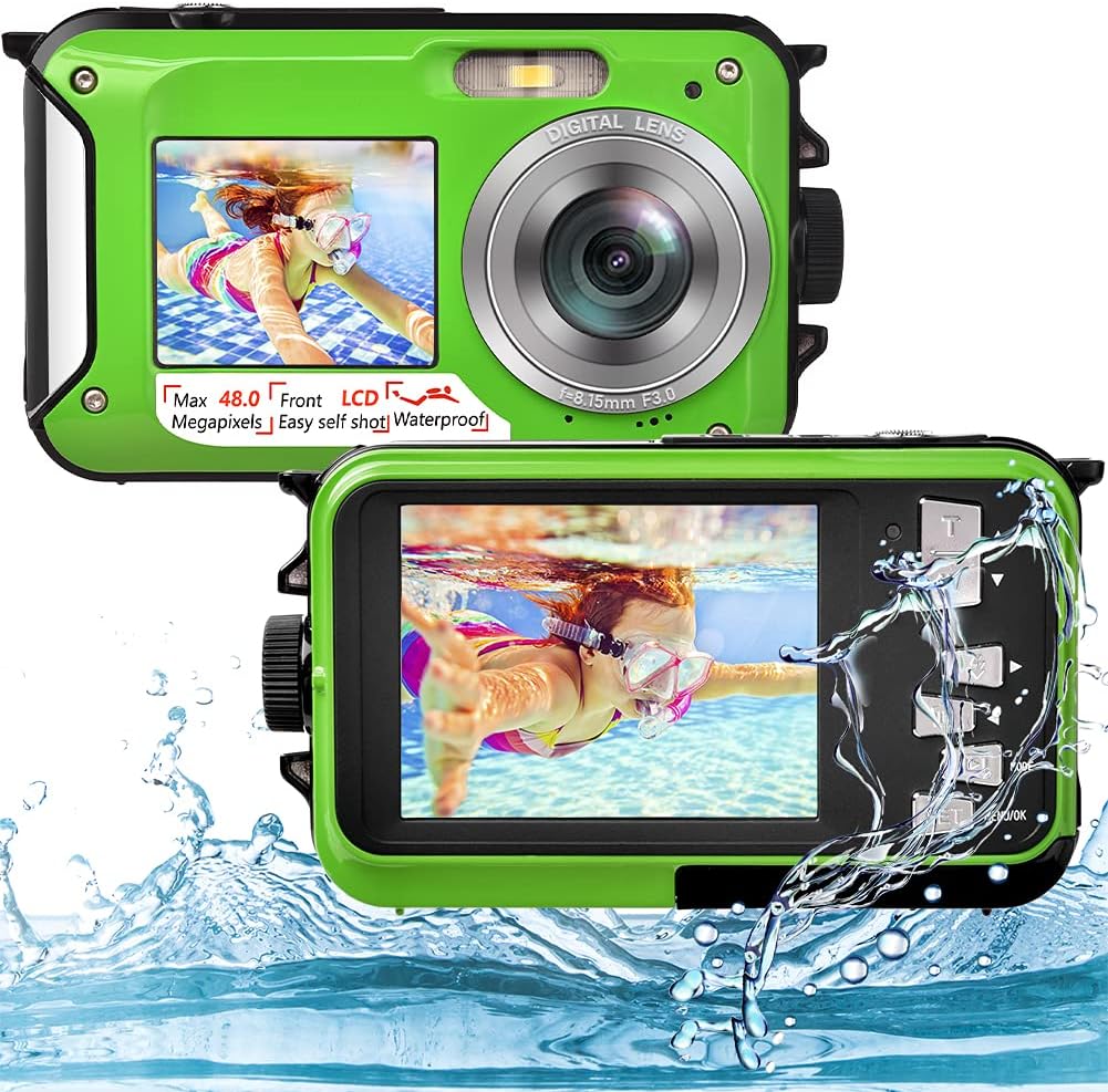 2.7K 48MP Waterproof Underwater Camera Dual Screen 16X Zoom A961625