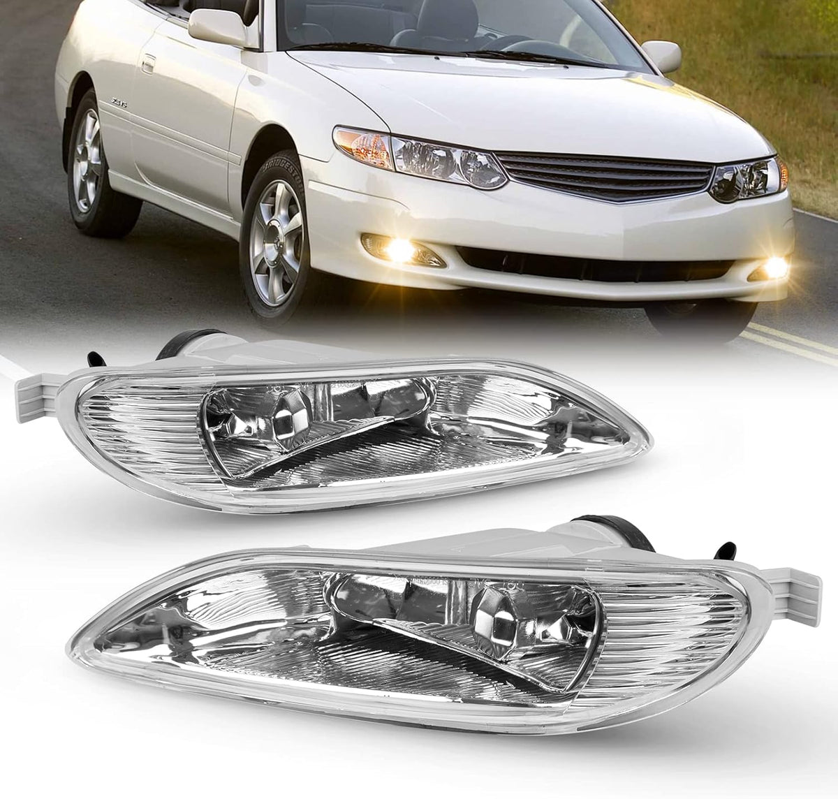 Fog Lights with Halogen Bulbs Switch and Wiring Kit 1 Set H77946