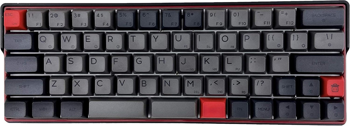 Wireless 60% Mechanical Gaming Keyboard Hot Swappable RGB Backlit PBT Keycaps L9072