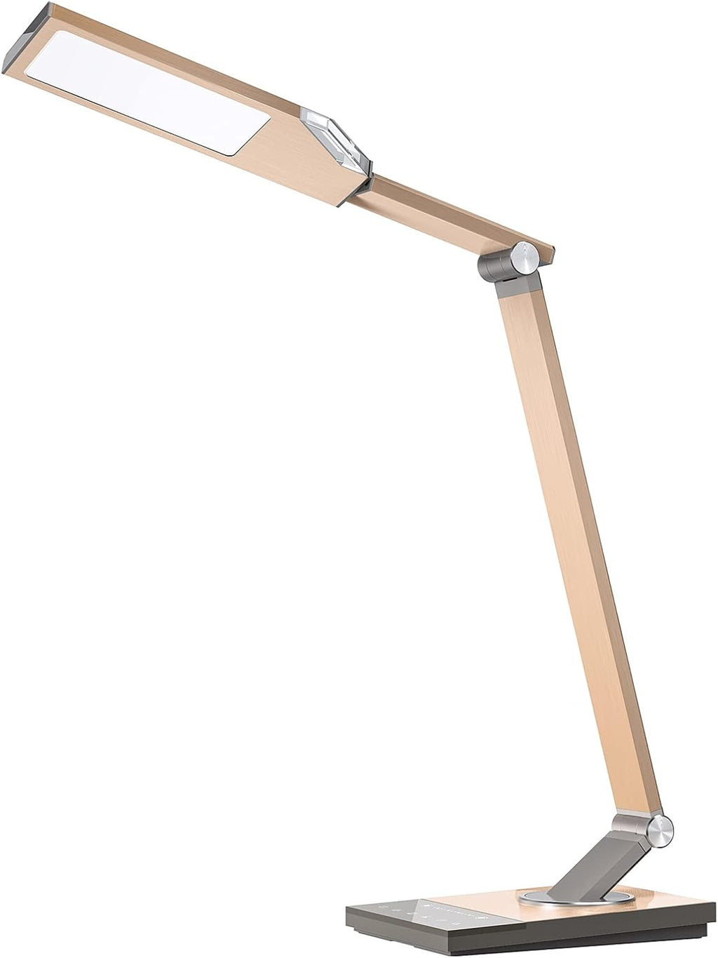 Metal LED Desk Lamp with USB Port, 5 Color Modes & 6 Brightness Levels, Grey G4442