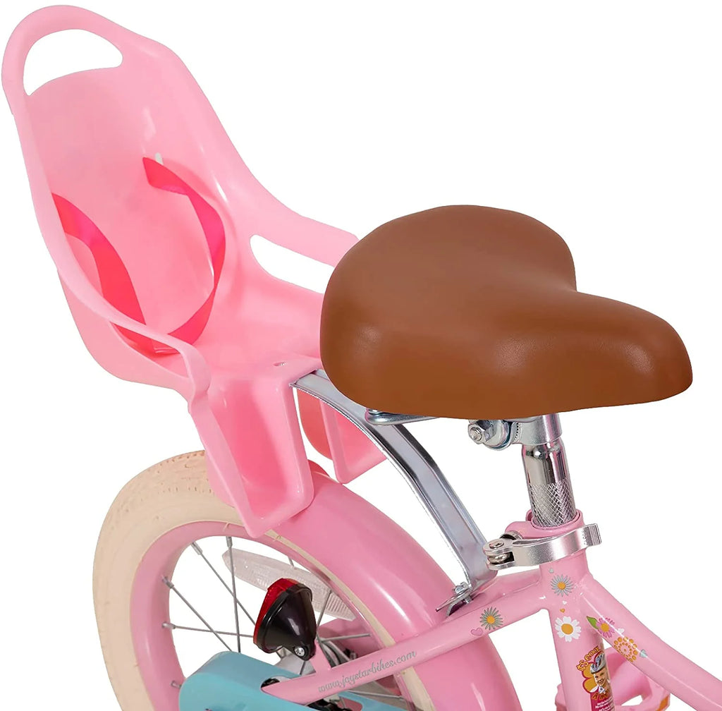 12 Inch Kids Bike with Training Wheels and Basket Pink A3176