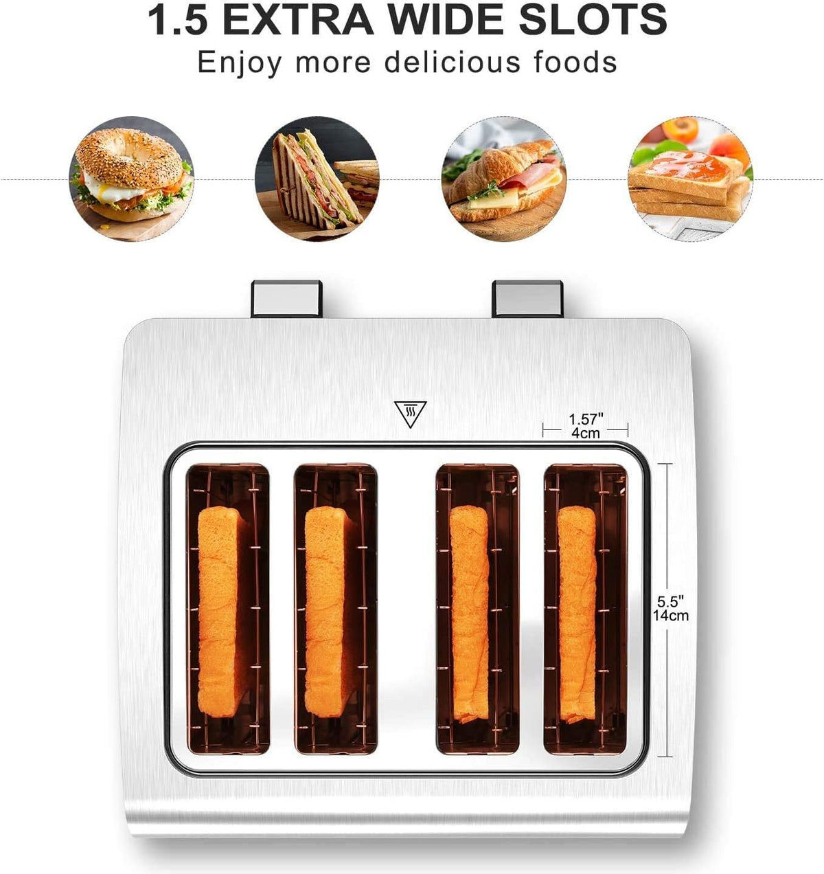4 Slice Stainless Steel Toaster K206
