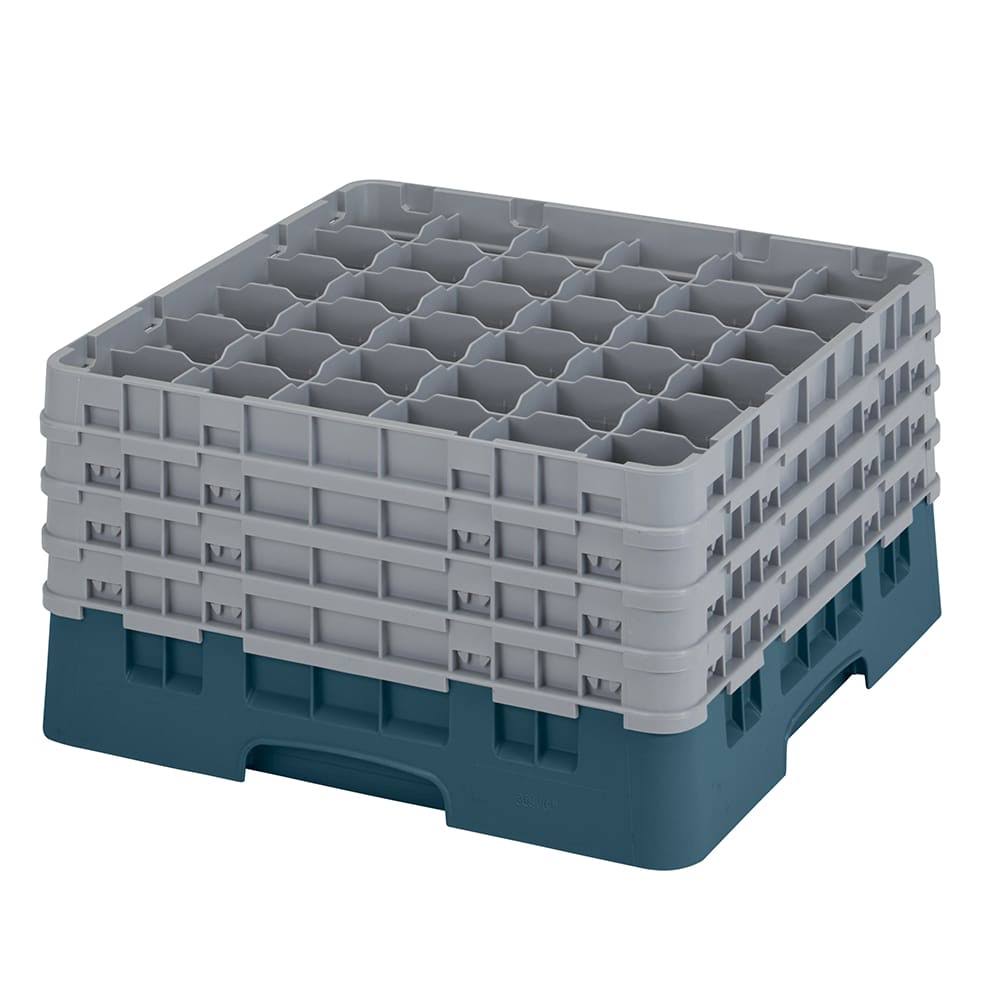 Teal Compartment Glass Rack B936