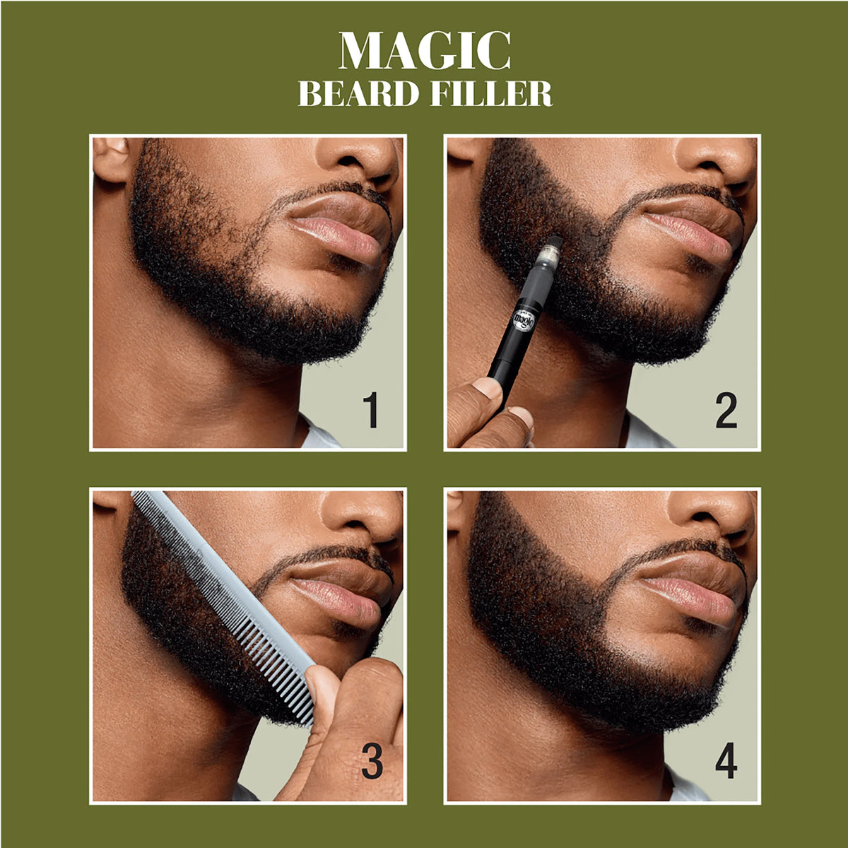 Natural Black Beard Filler V6582
