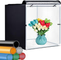 Portable Foldable 24 x 24 Inch Photo Studio Light Box Kit with LED Lights and 6 Color Backdrops O7535