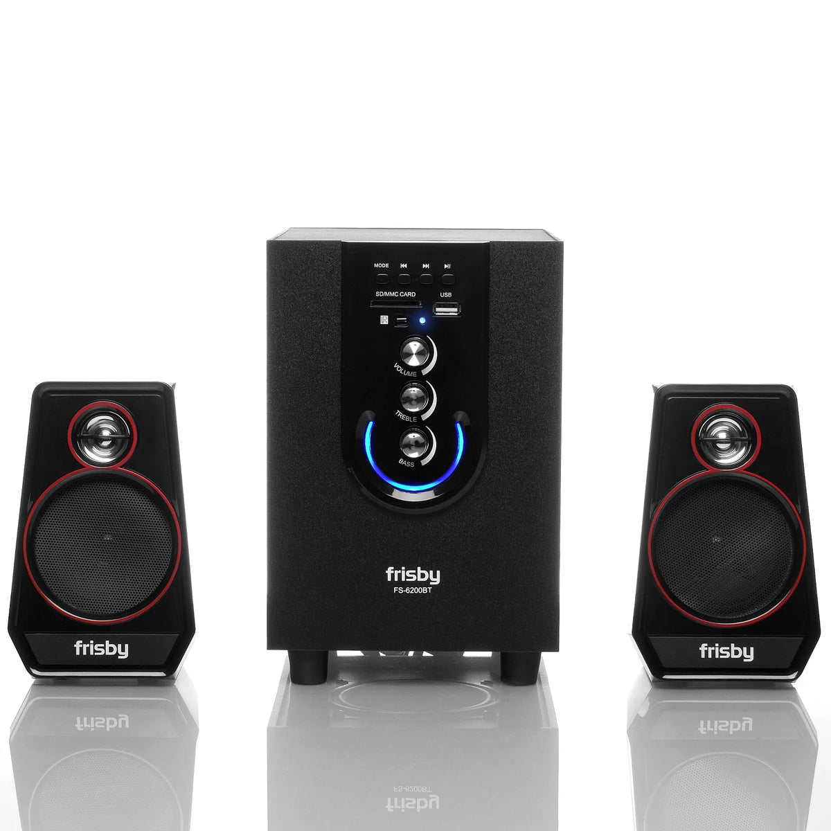 Bluetooth Wireless 2.1 CH Media Subwoofer Speaker System (3-Piece) O6790