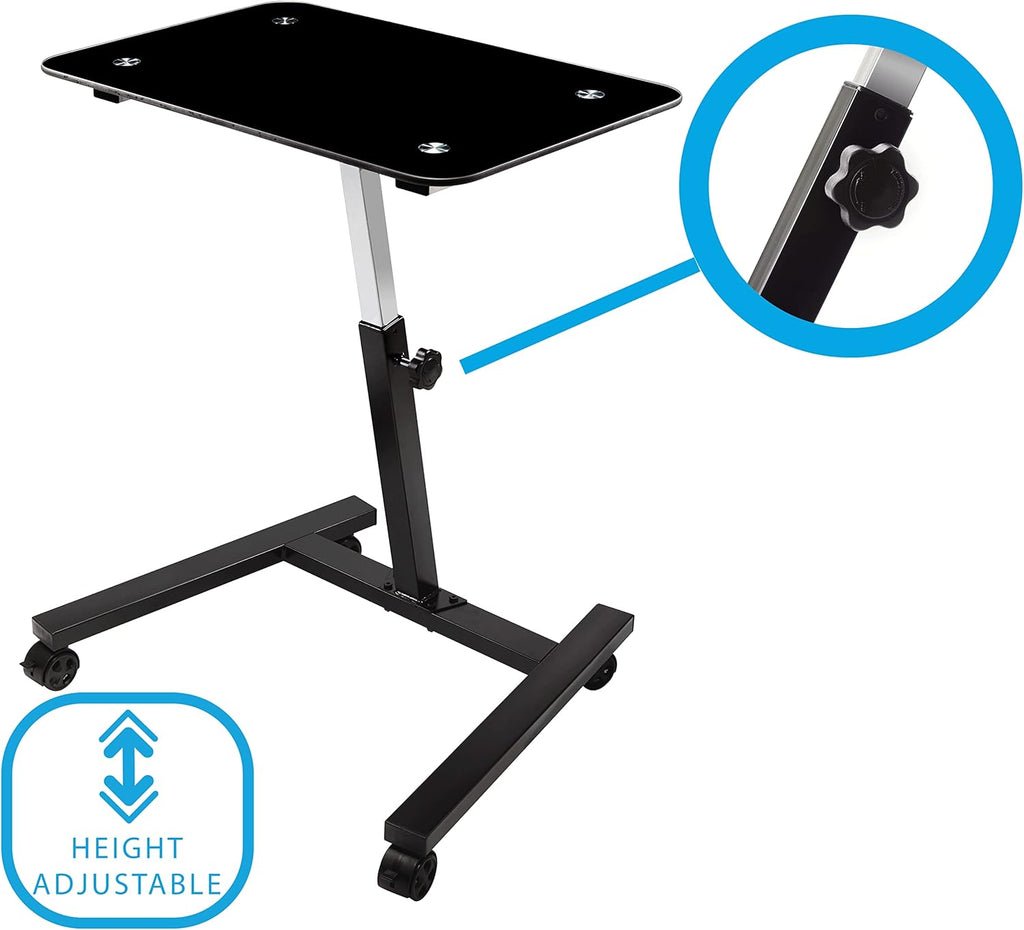 Black Height Adjustable Mobile Laptop Desk Cart T206197