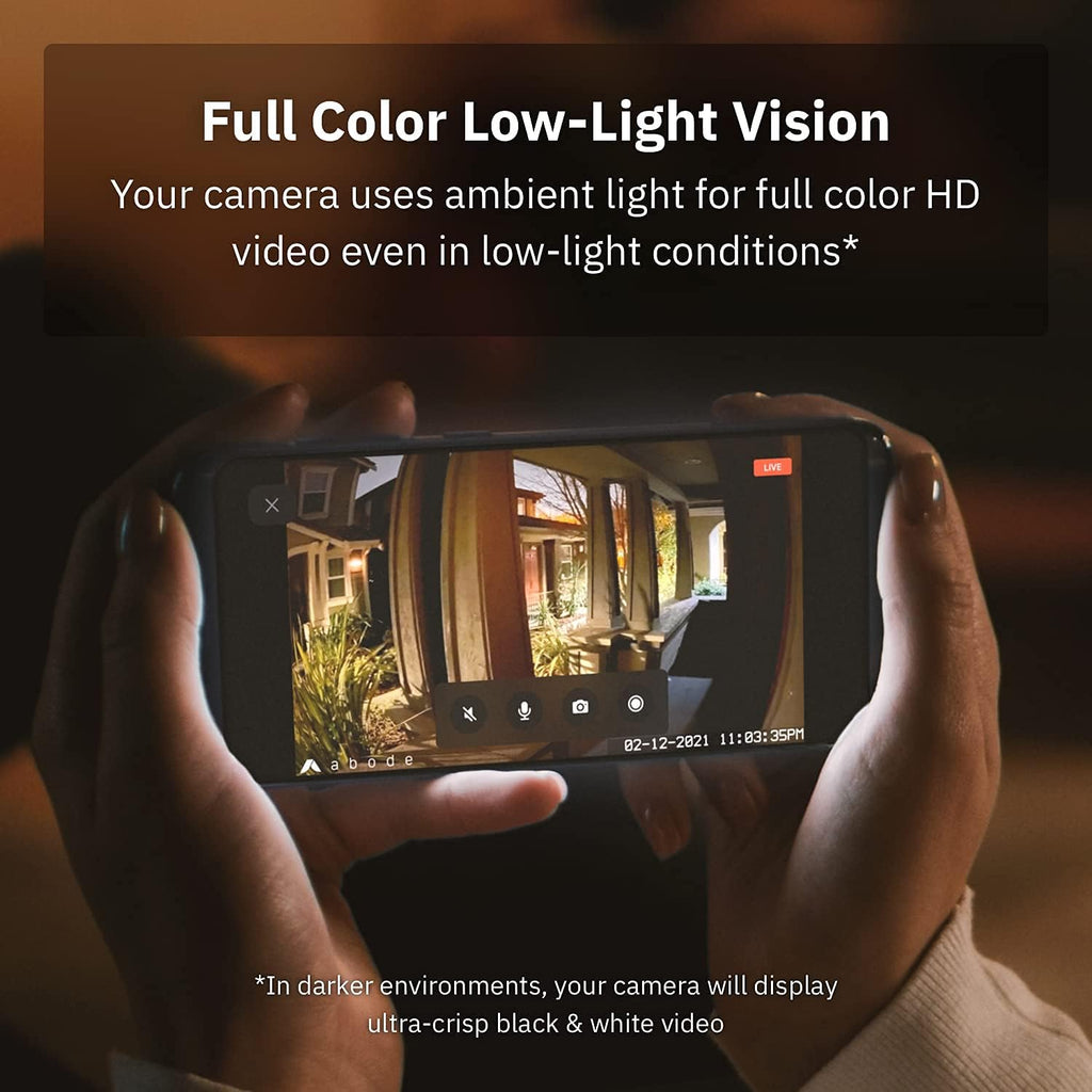 Plug-in Indoor/Outdoor WiFi-Connected Security Camera with Full Color Low-Light Video Z9377