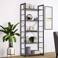 5 Tier Wood and Metal Bookshelf S4027