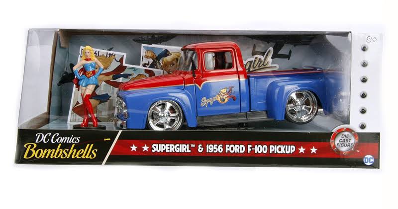 Die Cast Supergirl & 1956 Ford F-100 Pickup R2756