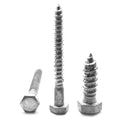 Hex Lag Screw Low Carbon Steel Hot Dip Galvanized Pk 100 S81591