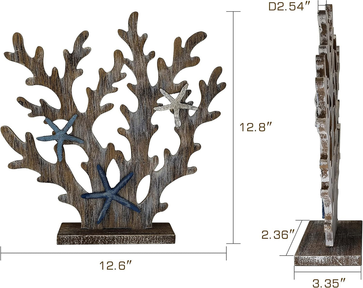 Coral Decor Beach Decor Centerpiece Set of 2 Pack F92090