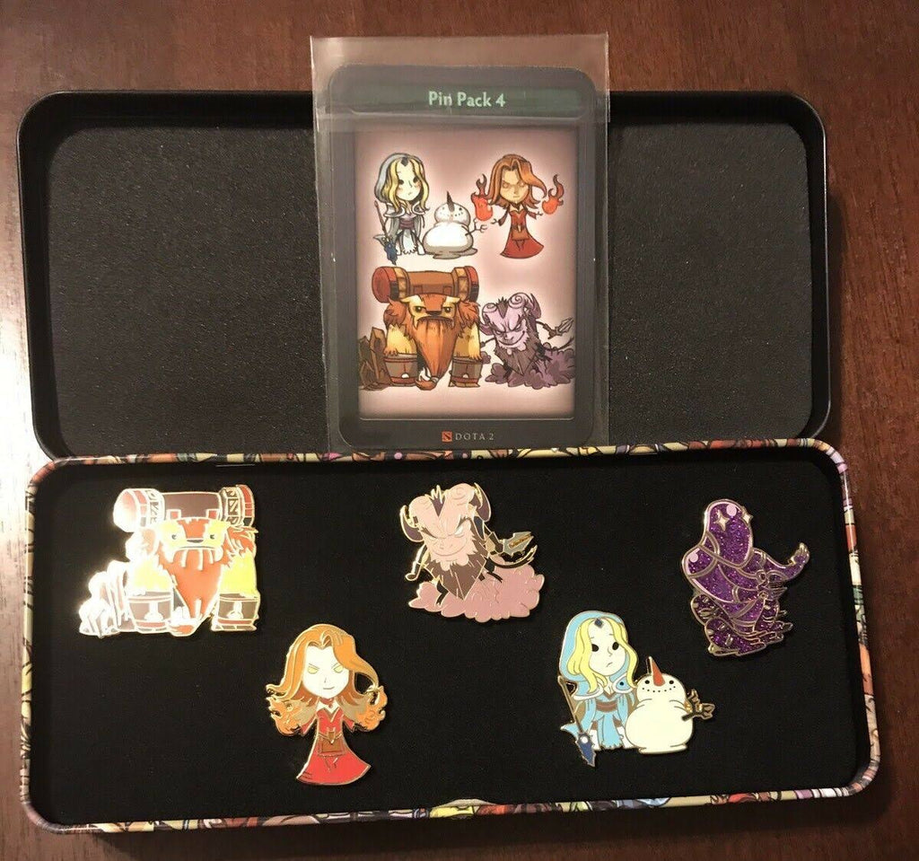 Dota 2 Hero Pin 5-Pin Set and Cards Z455