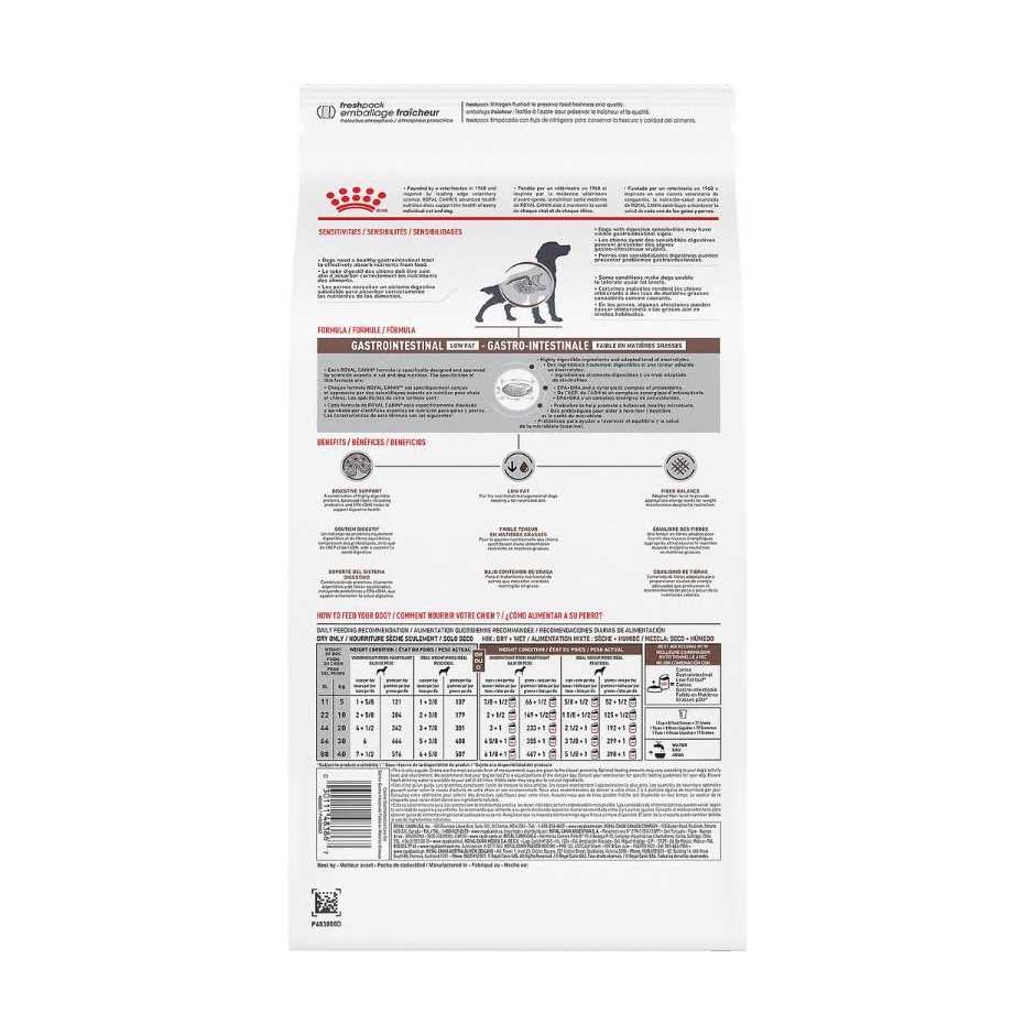 Veterinary Diet Gastrointestinal Low Fat Dry Dog Food E3455