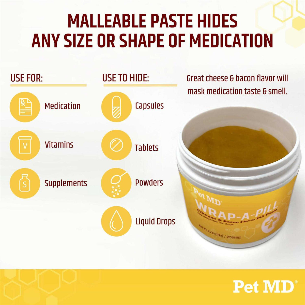 Cheese & Bacon Flavor Pill Paste for Dogs W23668