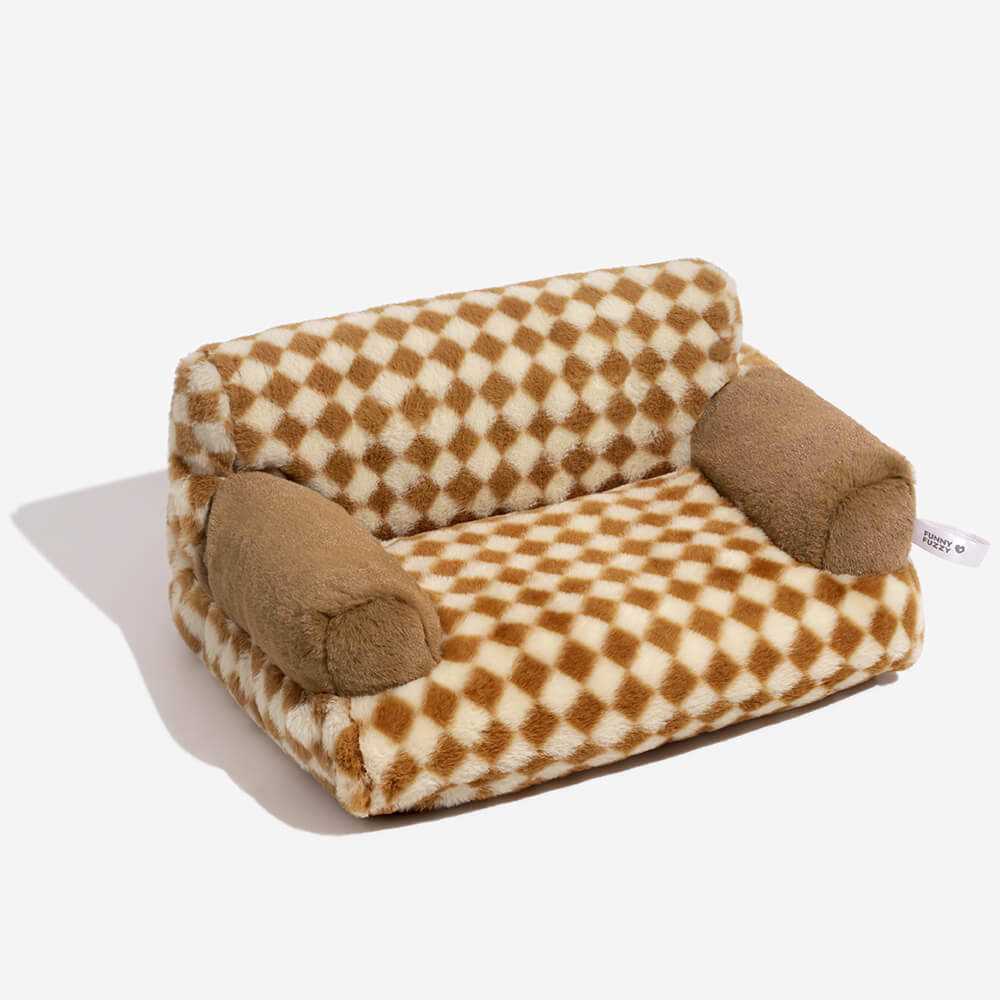 Plaid Dog & Cat Couch Bed Z72162