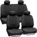 Black Leatherette Car Seat Cover Set D79559