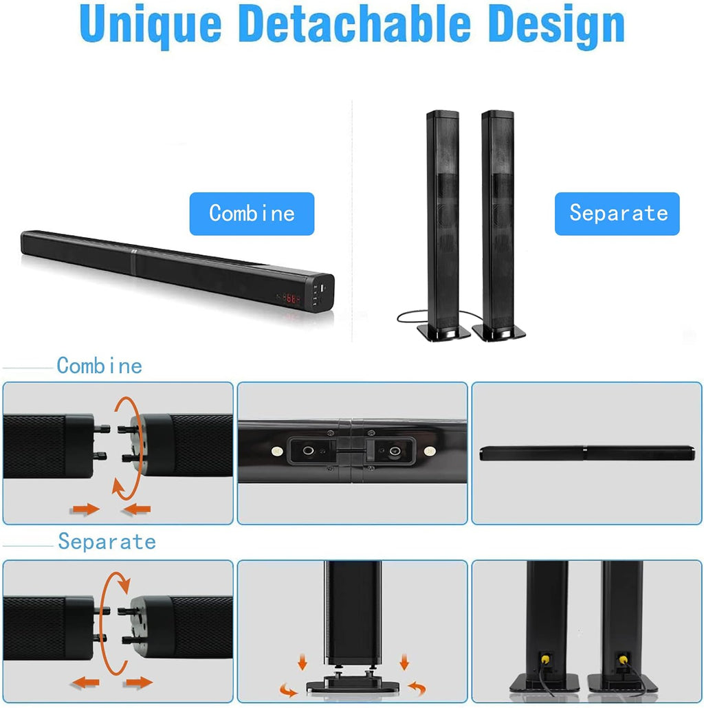 37-Inch Bluetooth Sound Bar with Surround Sound S702