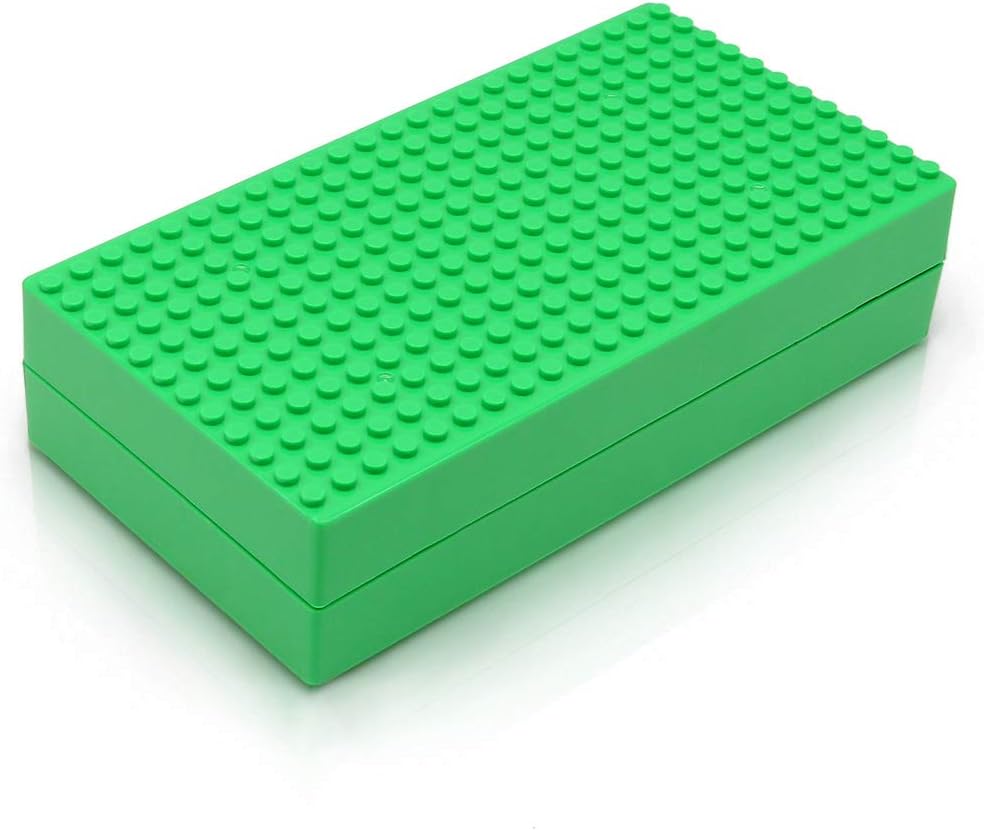 Green Portable Building Blocks Storage Box with Base Plate G418