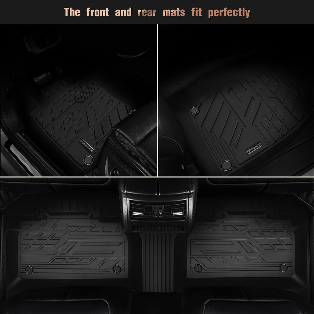 All-Weather Car Floor Mats Front and 2nd Row O551