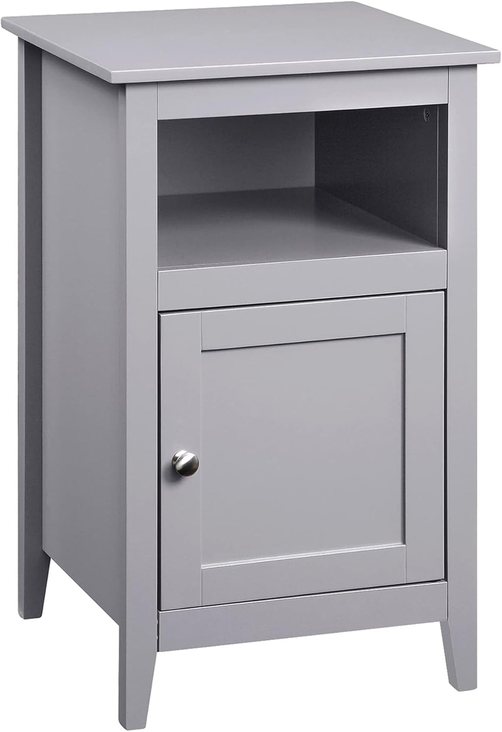 Gray Storage Cabinet End Table with Shelf Q328128