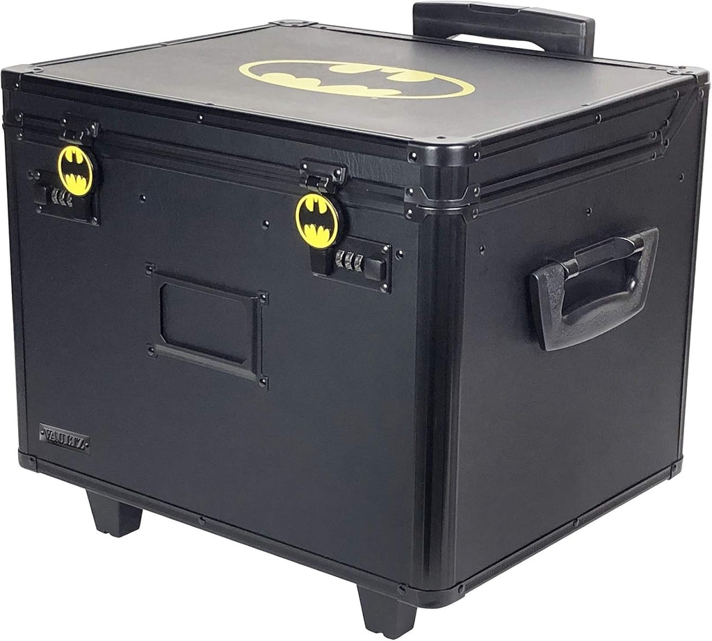 Locking Mobile Rolling File Storage Chest, Letter/Legal Wheelie Case, Black/White Stripes F4717