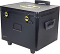 Locking Mobile Rolling File Storage Chest, Letter/Legal Wheelie Case, Black/White Stripes F4717