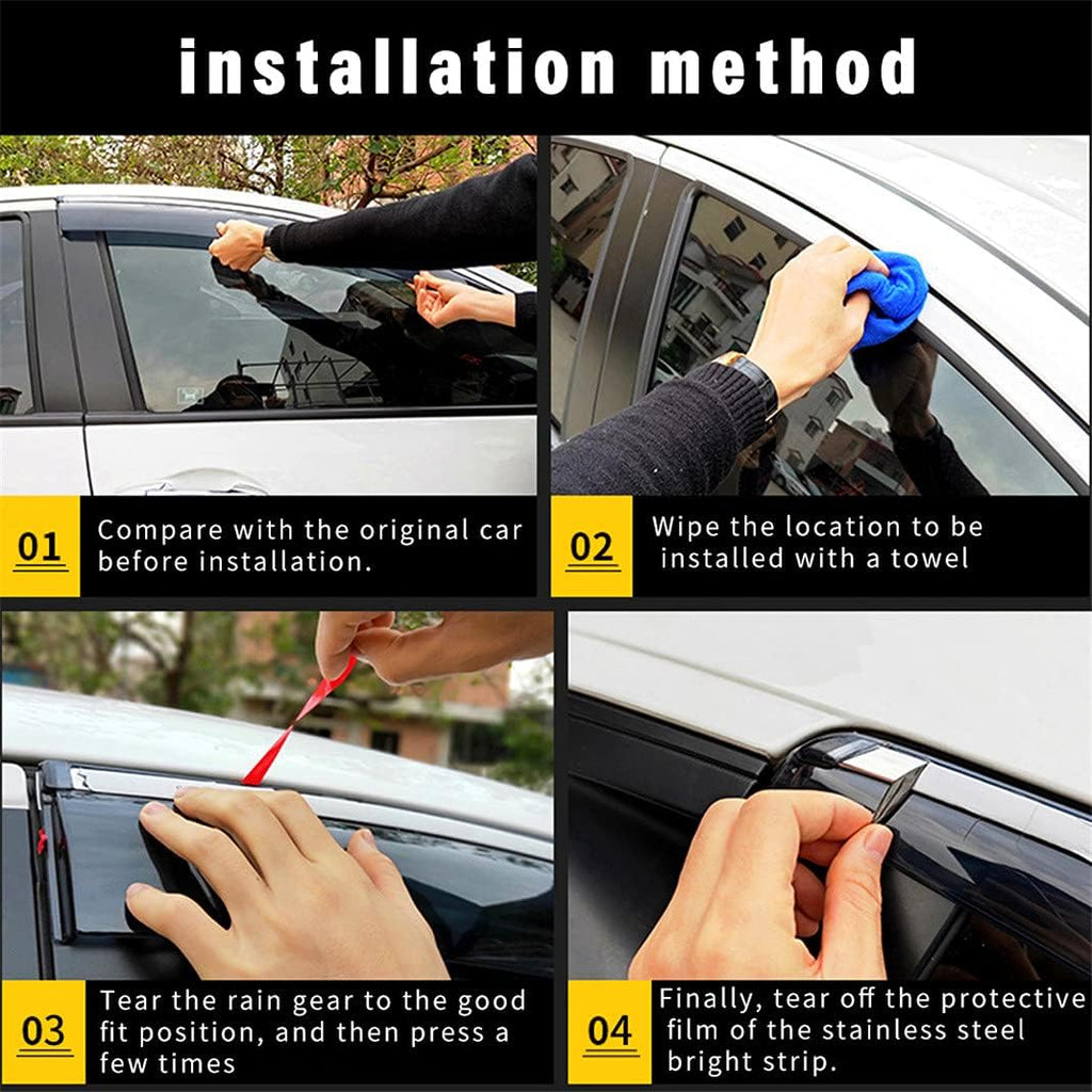 Side Window Deflector 4 Pcs Set O849