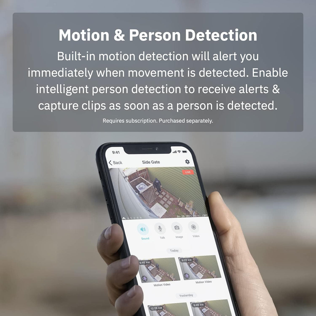 Plug-in Indoor/Outdoor WiFi-Connected Security Camera with Full Color Low-Light Video Z9377