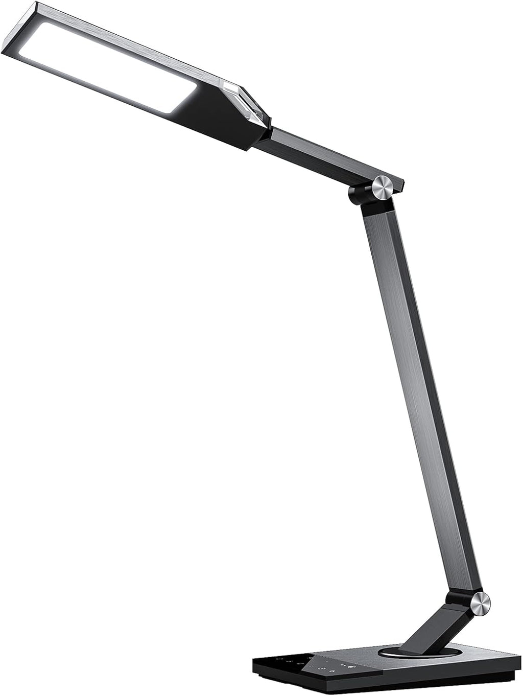Metal LED Desk Lamp with USB Port, 5 Color Modes & 6 Brightness Levels, Grey G4442