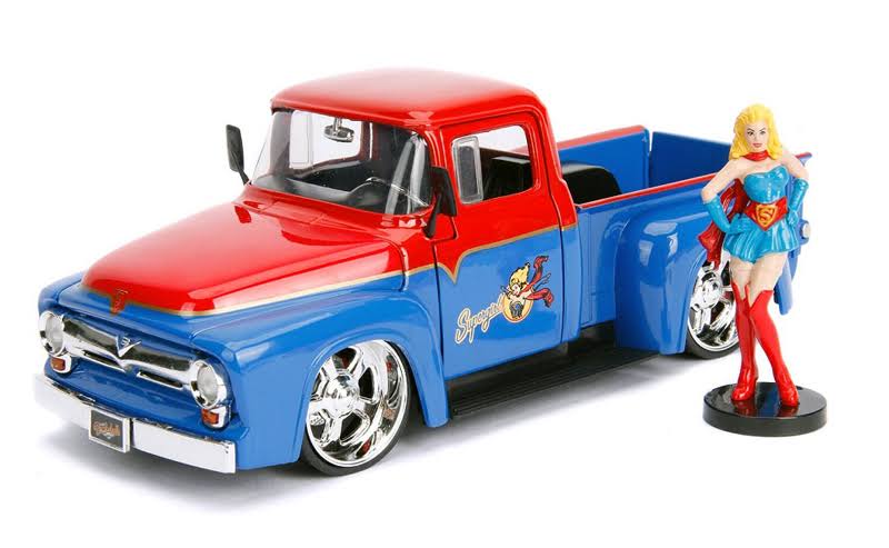 Die Cast Supergirl & 1956 Ford F-100 Pickup R2756