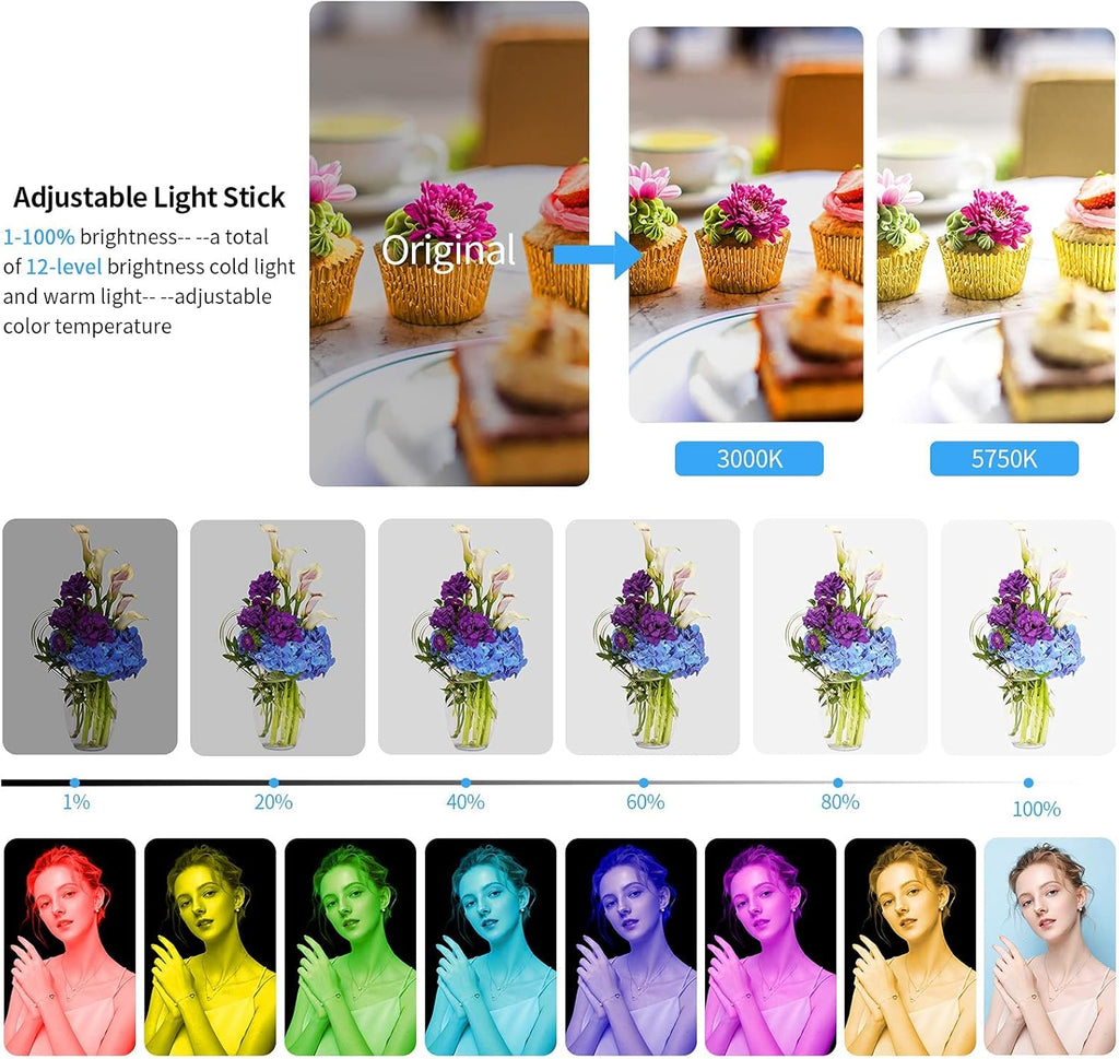 Portable Handheld LED Video Light 1000 Lumens USB Rechargeable T469