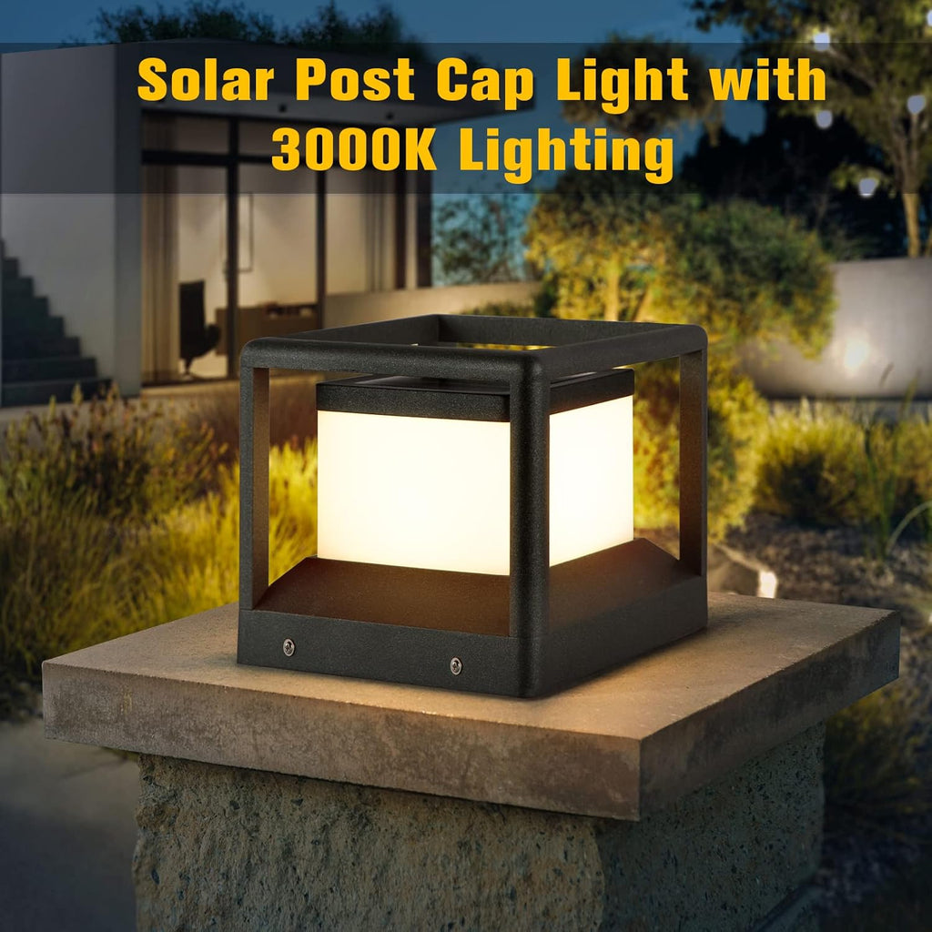 Solar Post Cap Light 3000K IP65 Waterproof F4369
