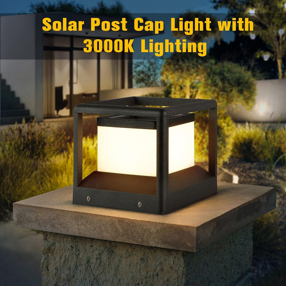 Solar Post Cap Light 3000K IP65 Waterproof F4369