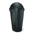 Black 12-Gallon Swing-Top Waste Can Q600