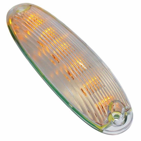 6 LED Cab Lights Amber Clear Lens G519786