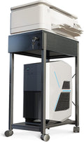 Black & Dark Gray Printer Stand with Drawer N453
