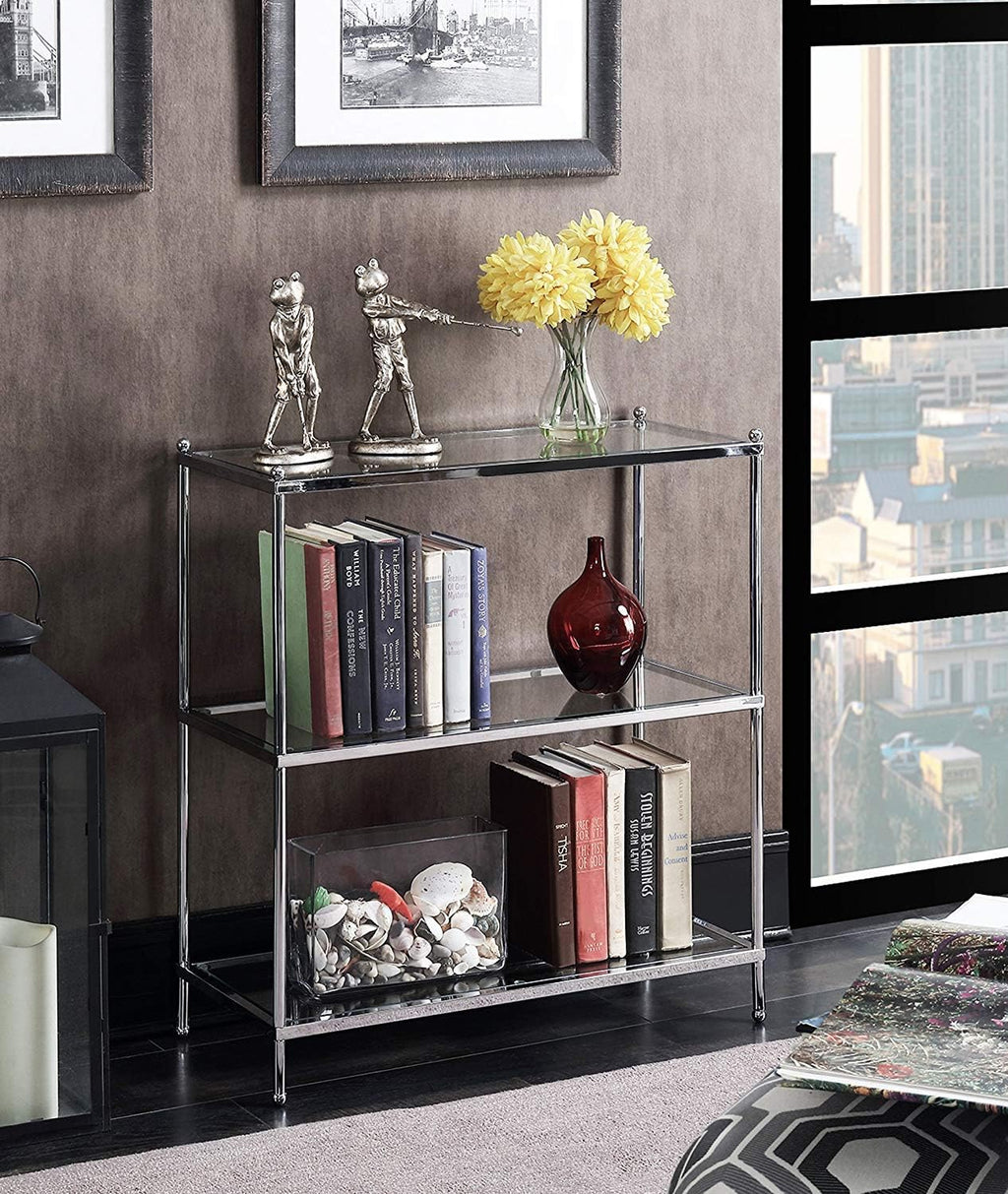 3 Tier Glass Bookcase S71655
