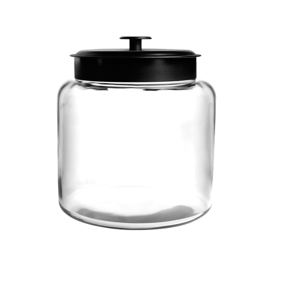 48oz Glass Jar with Black Lid C46900