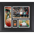 Framed Collage with Team-Used Basketball J334522