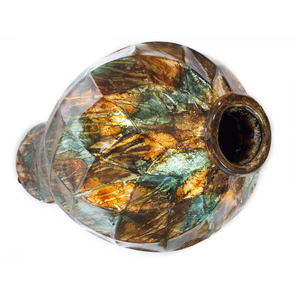 20 in. Gold Copper & Brown Floor Vase W23205