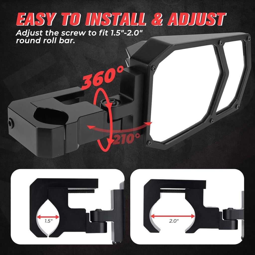 UTV Side Mirrors with Light B94730