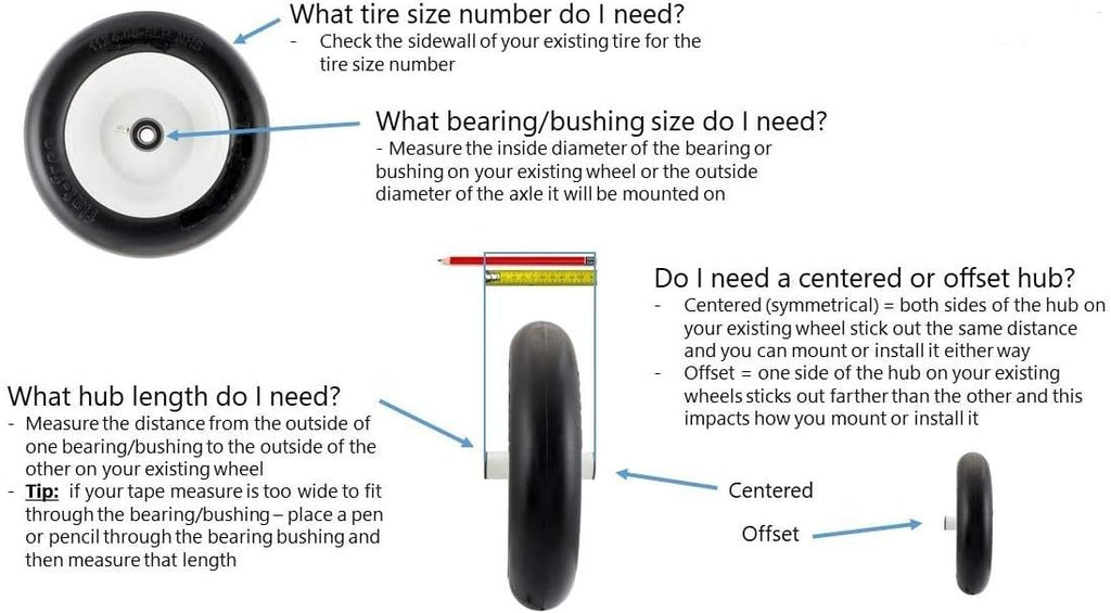 4.80/4.00-8 Solid Flat-Free Wheelbarrow Tire On Wheel L1558