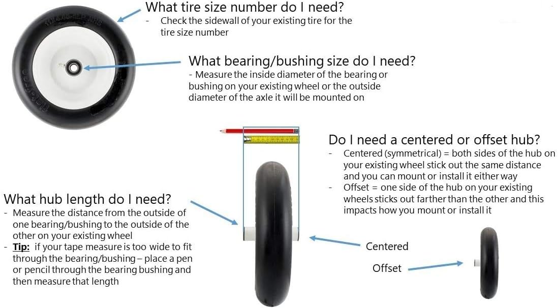 4.80/4.00-8 Solid Flat-Free Wheelbarrow Tire On Wheel L1558